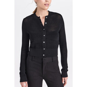 Frame Mixed Stitch Shrunken Cardigan Size XS